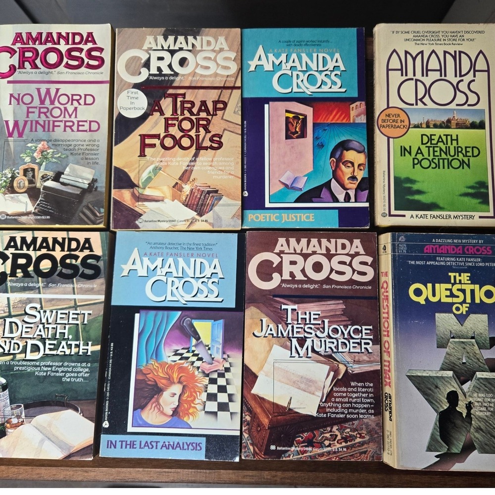Amanda Cross Mystery Book Lot 8 Kate Fansler Series Vintage Paperback Mysteries